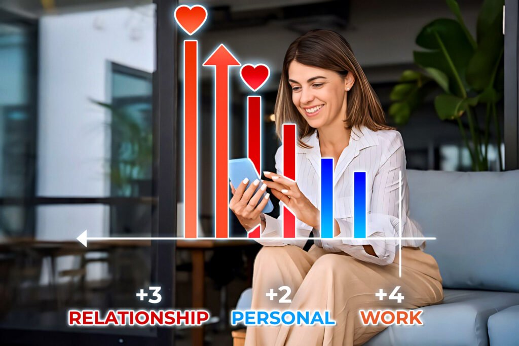 Leadlyft software Work Life integration Behavioral AI Woman with graph
